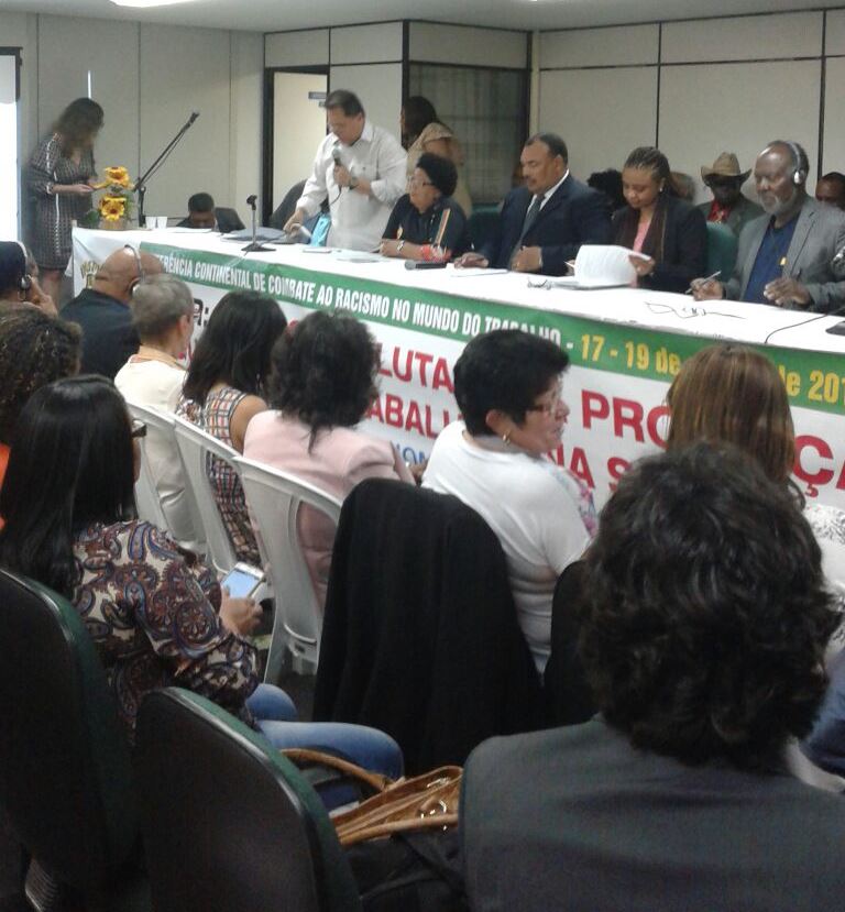 Representante do SMC e Força Mulheres PR participa da Conferencia Continental de Combate ao Racismo no local de trabalho.