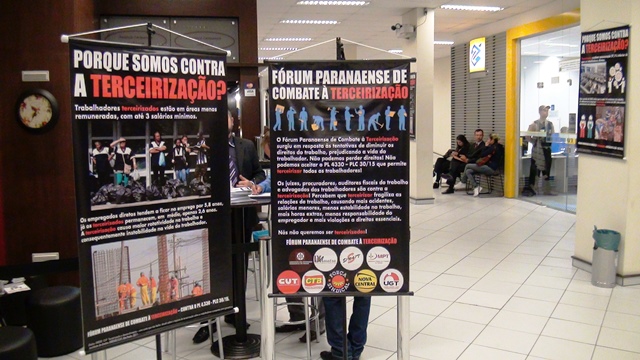 Fórum Paranaense de Combate à Terceirização é lançado em Curitiba