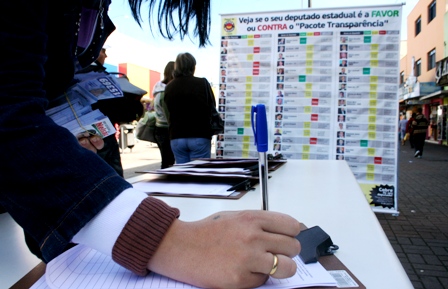 Convocatória: Nesta terça-feira vamos à Assembleia acompanhar a votação e exigir a aprovação da Lei da Transparência
