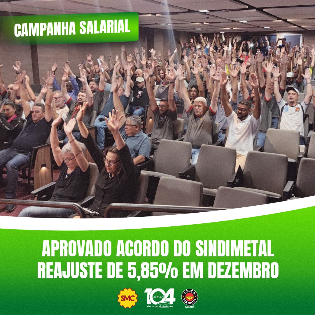 Aprovado acordo do Sindimetal. Negociação com Sindimaq continua