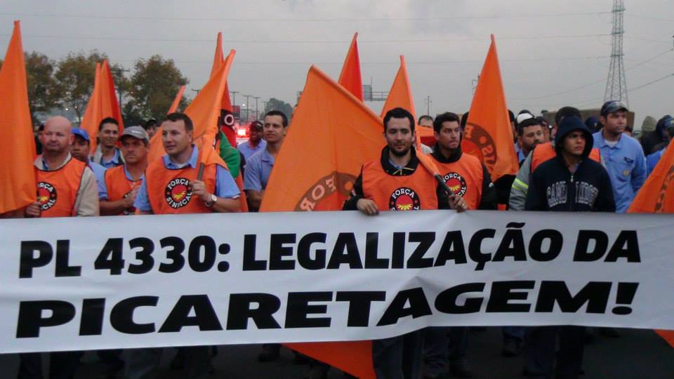 Fórum de Combate à Terceirização coordena ato contra PL 4330