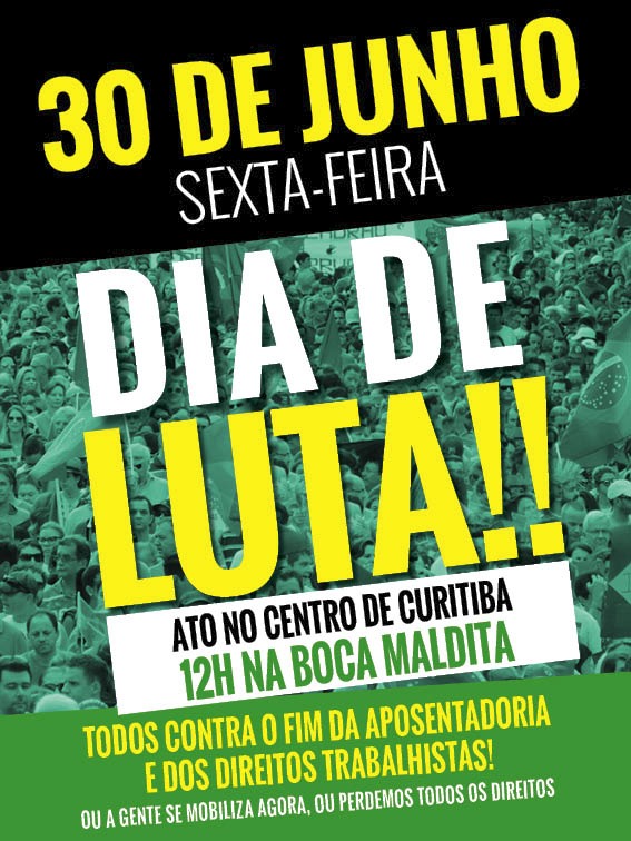 DIA NACIONAL DE LUTAS: NESTA SEXTA (30), METALÚRGICOS DA GRANDE CURITIBA PARALISAM ATIVIDADES NO INÍCIO DOS TURNOS