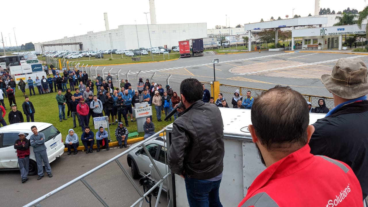 Pic da Audi: Metalúrgicos protestam contra flexibilização e direitos trabalhistas