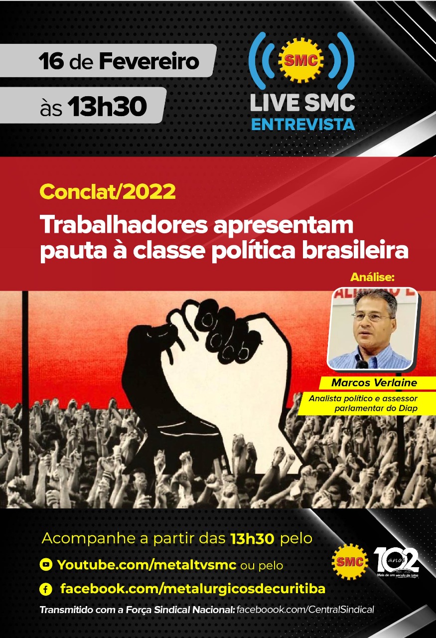 Live SMC: Conclat-Trabalhadores apresentam pauta à classe política brasileira