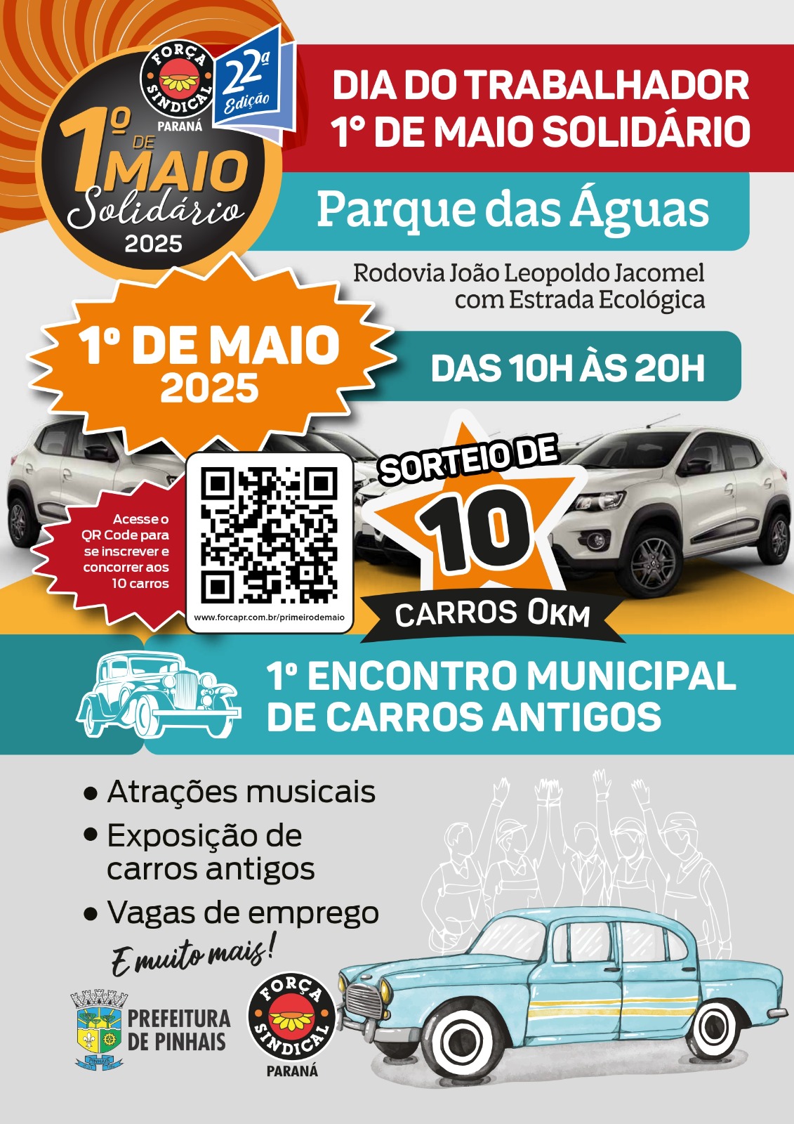 PROGRAMAÇÃO 1º DE MAIO SOLIDÁRIO EM PINHAIS
