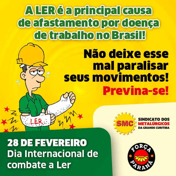 Metalúrgicos da Grande Curitiba realizam ações para lembrar o Dia Mundial do Combate à LER