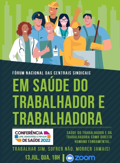 Centrais sindicais realizam Conferência de Saúde no dia 13 de julho