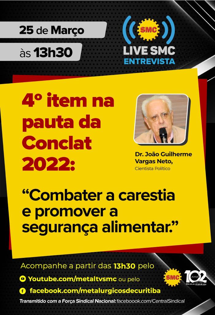 Live SMC: Veja com o 4º item na pauta da Conclat 2022