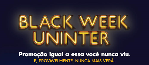 Tem Black Week na nossa conveniada Uninter!