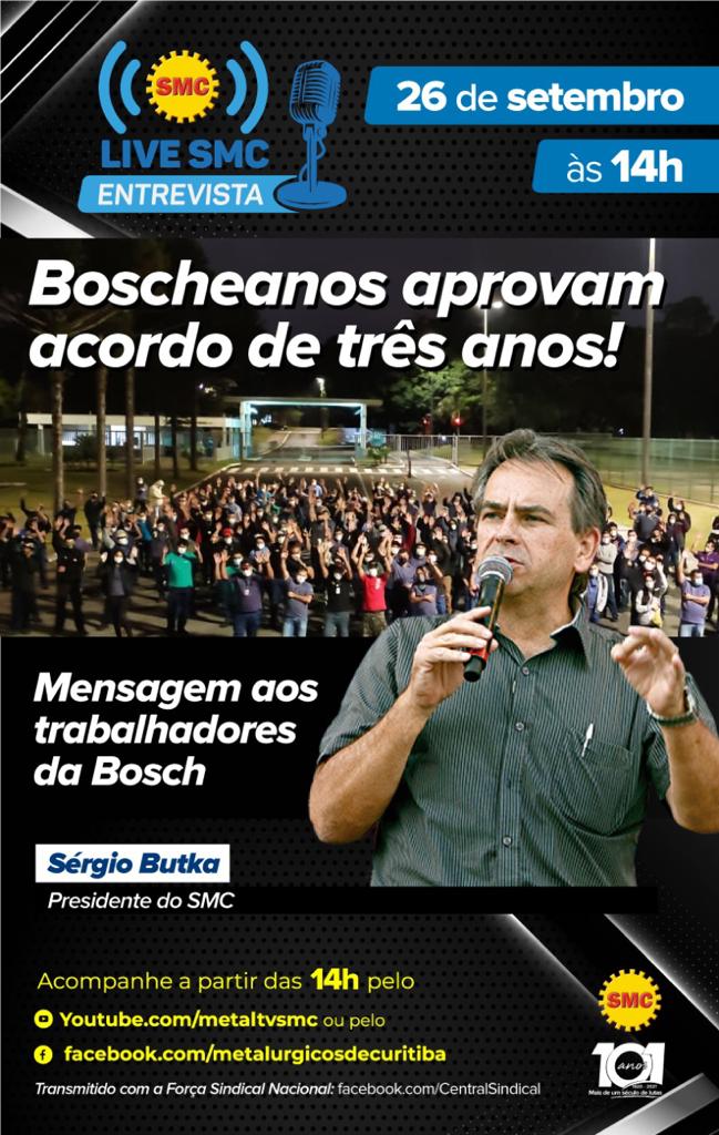 Live SMC: Acordo aprovado na Bosch e as lutas dos frentistas e aeroviários