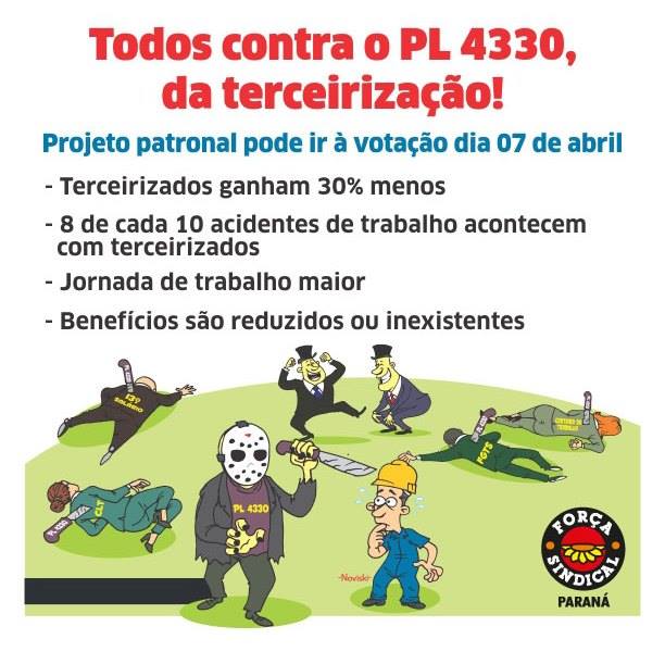 ALERTA VERMELHO: Deputados podem votar hoje projeto que amplia terceirização