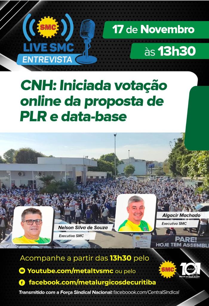 Live SMC: Iniciada votação online da proposta de PLR e data-base na CNH