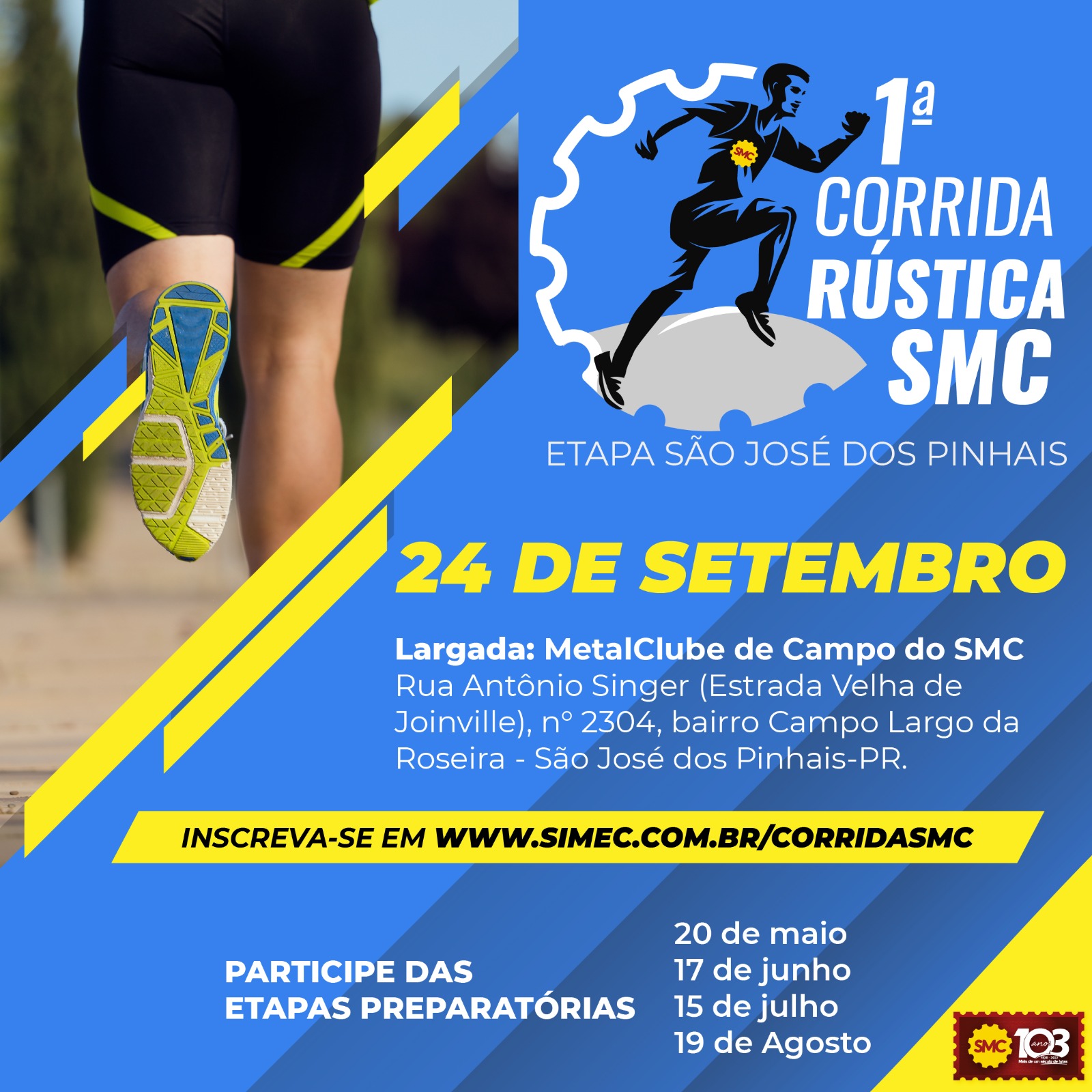 VEM AÍ A I CORRIDA RÚSTICA DOS METALÚRGICOS DA GRANDE CURITIBA! PARTICIPE!