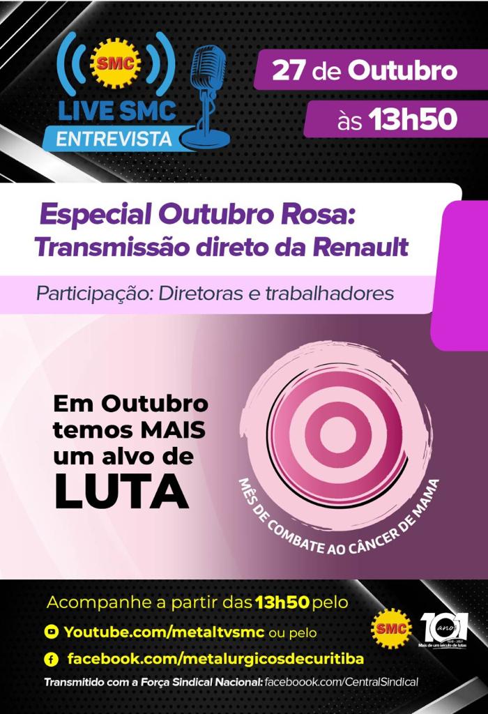 Live SMC Especial Outubro Rosa: Transmissão direto da Renault