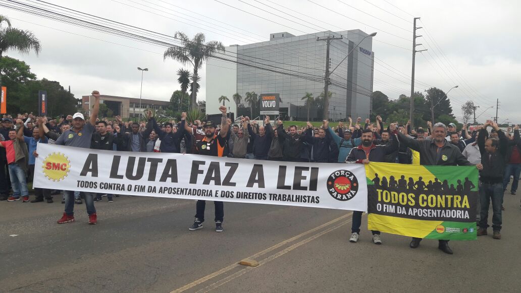 30 mil metalúrgicos param a produção contra o fim da Aposentadoria e dos direitos trabalhistas