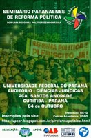 Seminário Paranaense discutirá Reforma Política na próxima sexta (04)