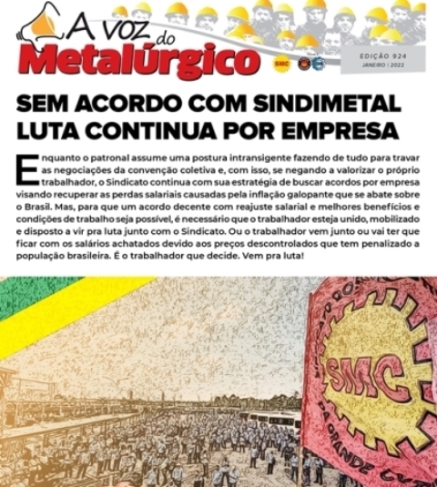 LUTA EM METALURGIA E DESAFIOS PARA 2022! NOVA EDIÇÃO DO A VOZ DO METALÚRGICO JÁ ESTÁ NO AR!