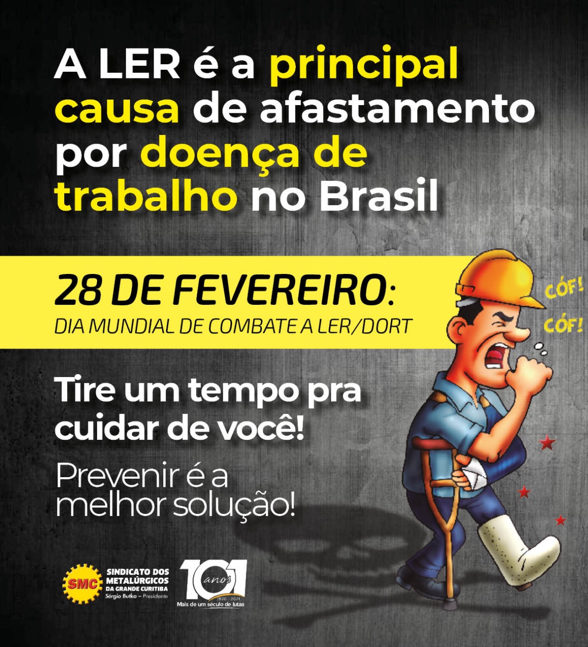 28 de Fevereiro: DIA MUNDIAL DO COMBATE ÀS LESÕES POR ESFORÇO REPETITIVO (LER)