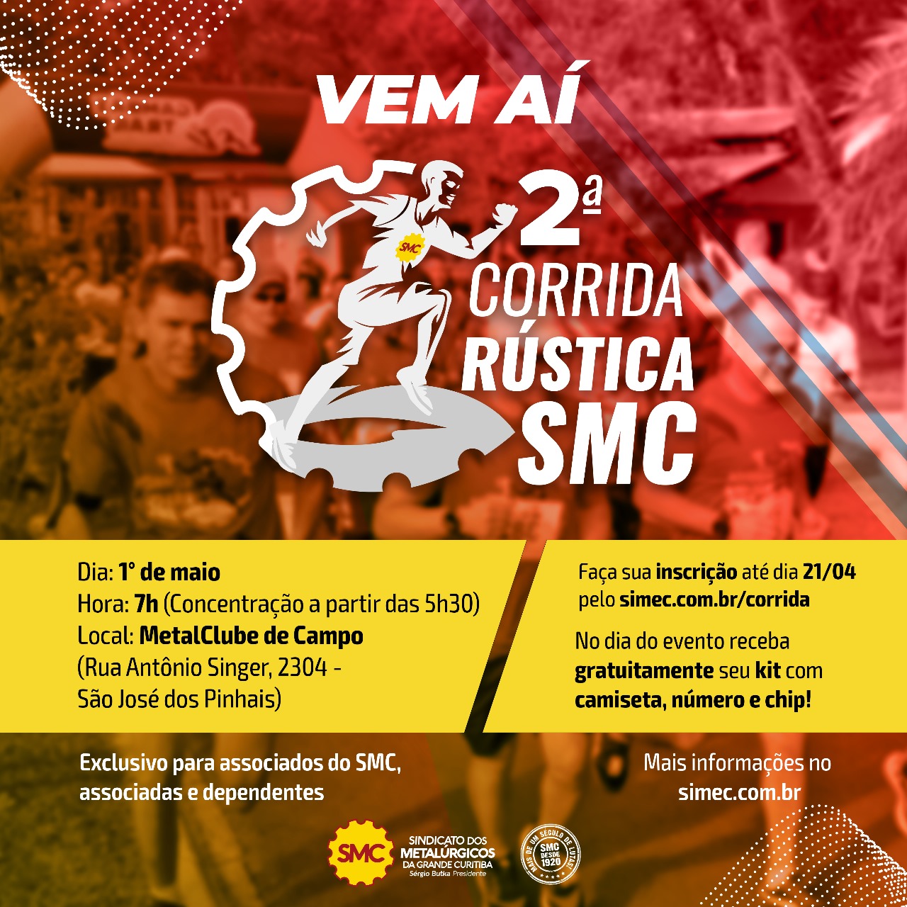 INSCREVA-SE PARA A 2ª CORRIDA RÚSTICA DO SMC