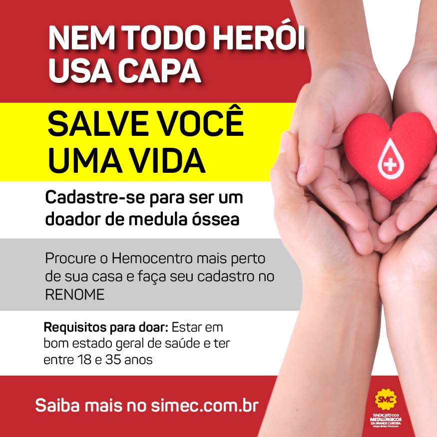 Metalúrgicos juntos na doação de medula óssea! Você pode salvar uma vida!