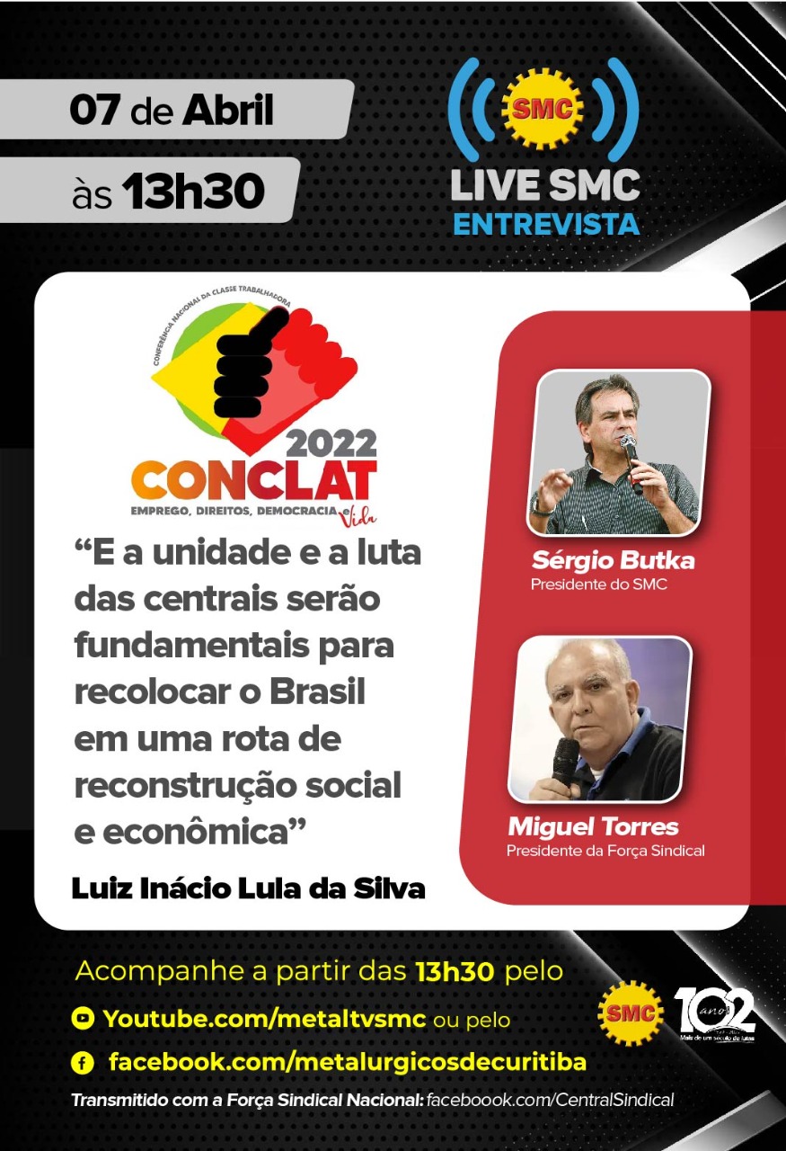 Live SMC: Sérgio Butka e Miguel Torres repercutem importância da Conclat