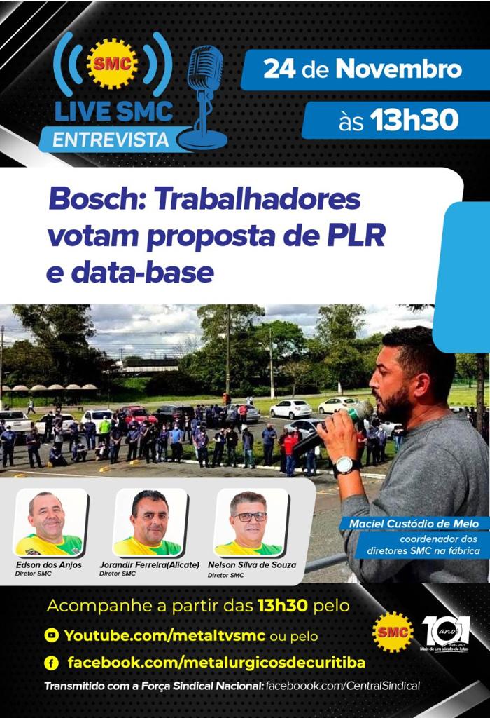 Live SMC:Votação de PLR e data-base na Bosch