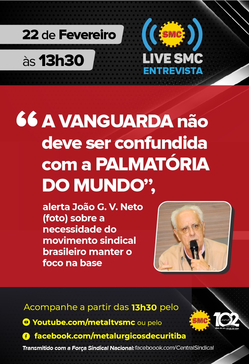 Live SMC: Sociólogo alerta sobre urgências do movimento sindical