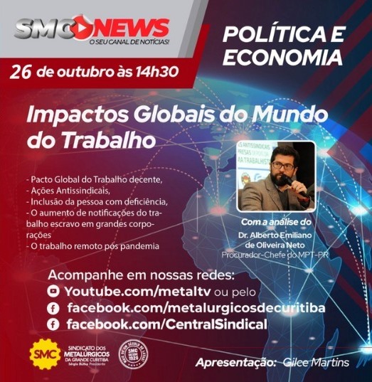 Trabalho análogo a escravidão e outros Impactos Globais do Mundo do Trabalho em debate no SMC News