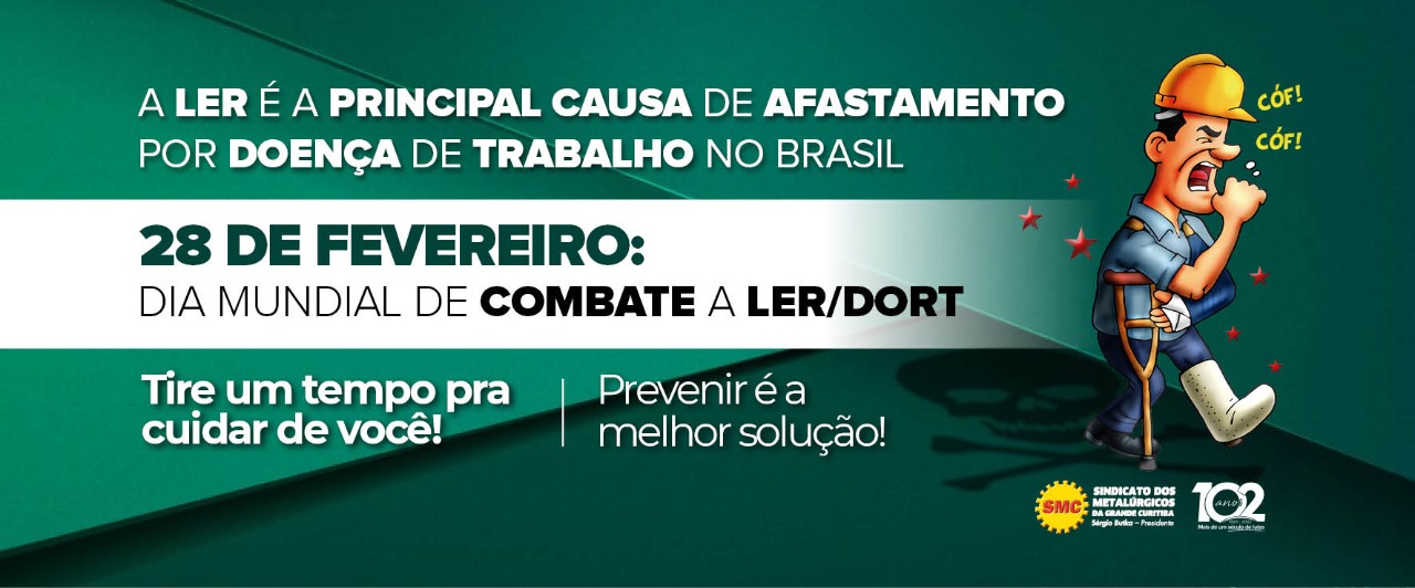 28 DE FEVEREIRO: DIA MUNDIAL DO COMBATE ÀS LESÕES POR ESFORÇO REPETITIVO (LER)