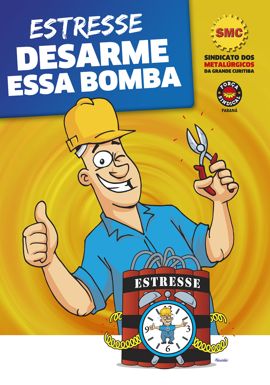 Sindicato dos Metalúrgicos da Grande Curitiba  lançam cartilhas contra o assédio moral, o estresse, a Ler/Dort e a depressão! Confira!