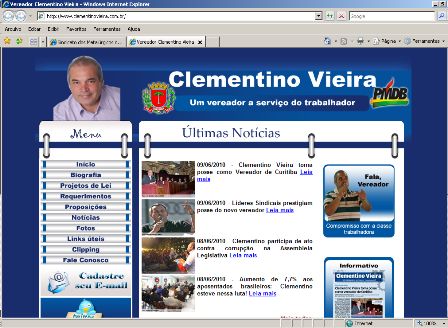 Diretor licenciado do SMC, Clementino Vieira lança site como vereador de Curitiba