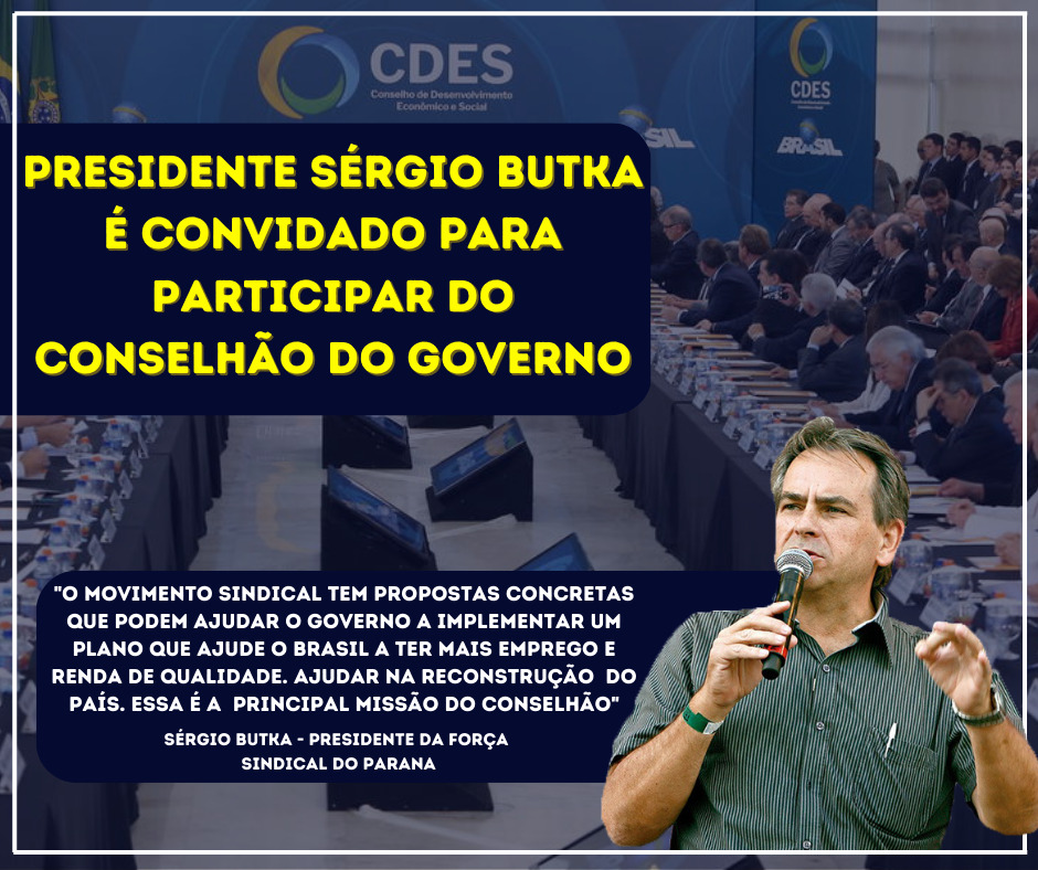 PRESIDENTE SÉRGIO BUTKA É CONVIDADO PARA PARTICIPAR DO CONSELHÃO