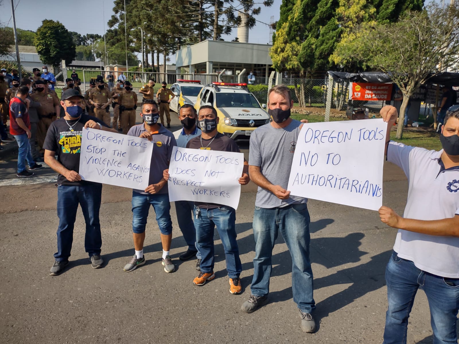 CENTRAIS SINDICAIS DO PARANÁ EMITEM NOTA DE REPÚDIO AO USO ABUSIVO DA POLÍCIA MILITAR PARA INTIMIDAR TRABALHADORES