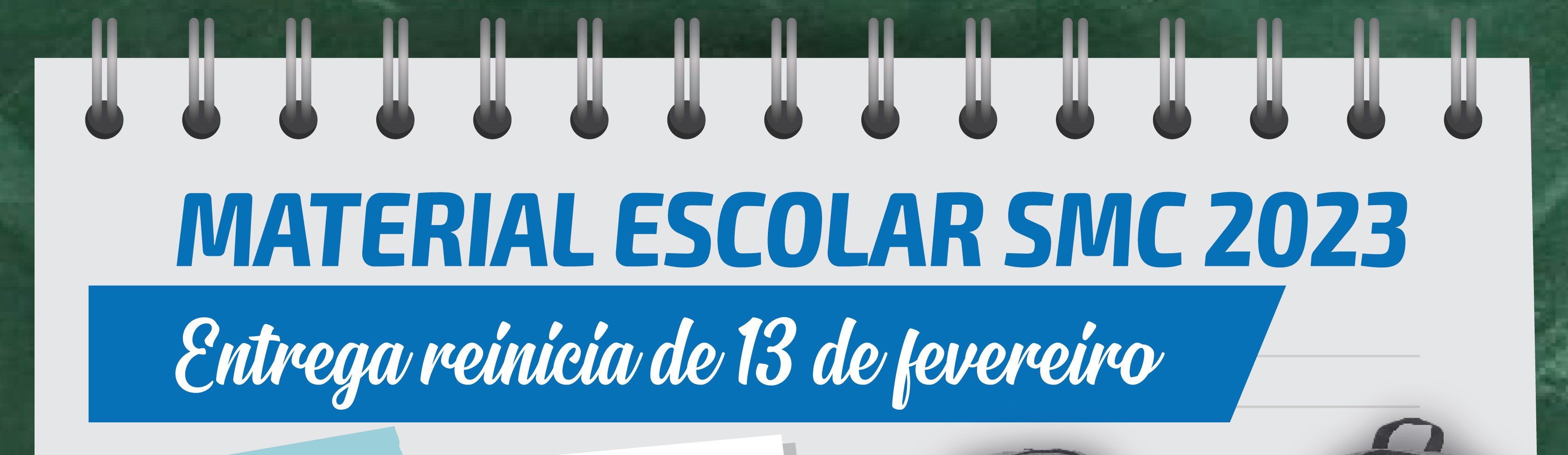 Material Escolar 2023: Entrega reinicia dia 13 de fevereiro