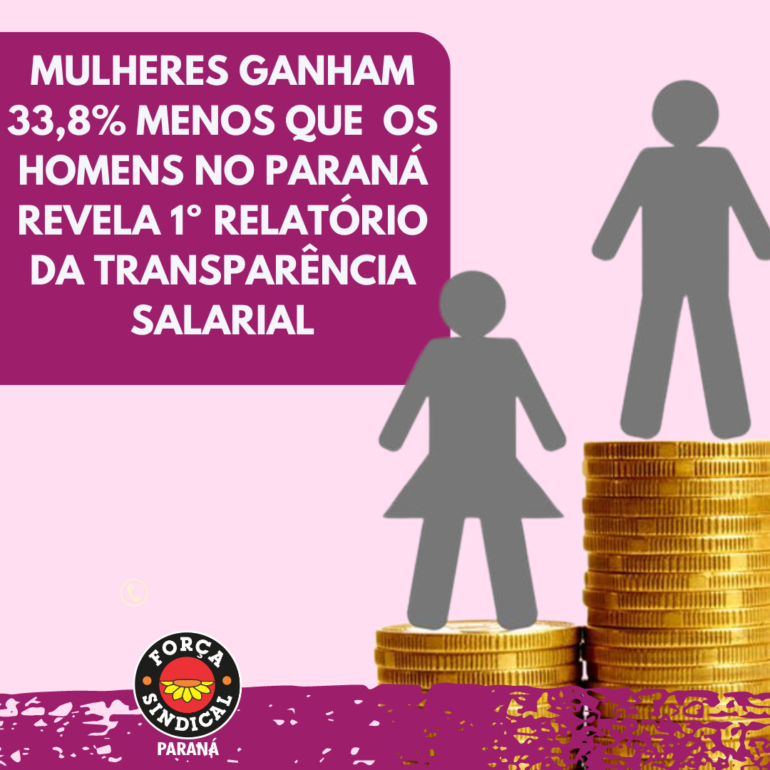 MULHERES GANHAM 33,8% A MENOS QUE OS HOMENS NO PARANÁ, REVELA 1º RELATÓRIO DE TRANSPARÊNCIA SALARIAL