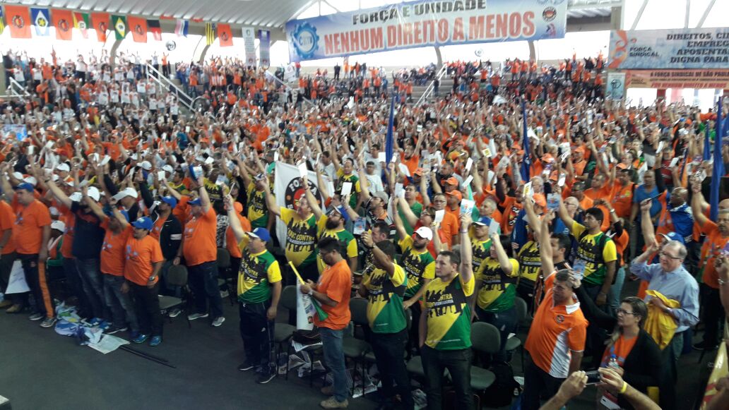 Congresso Nacional da Força Sindical aprova por unanimidade moção de repúdio ao governo Temer