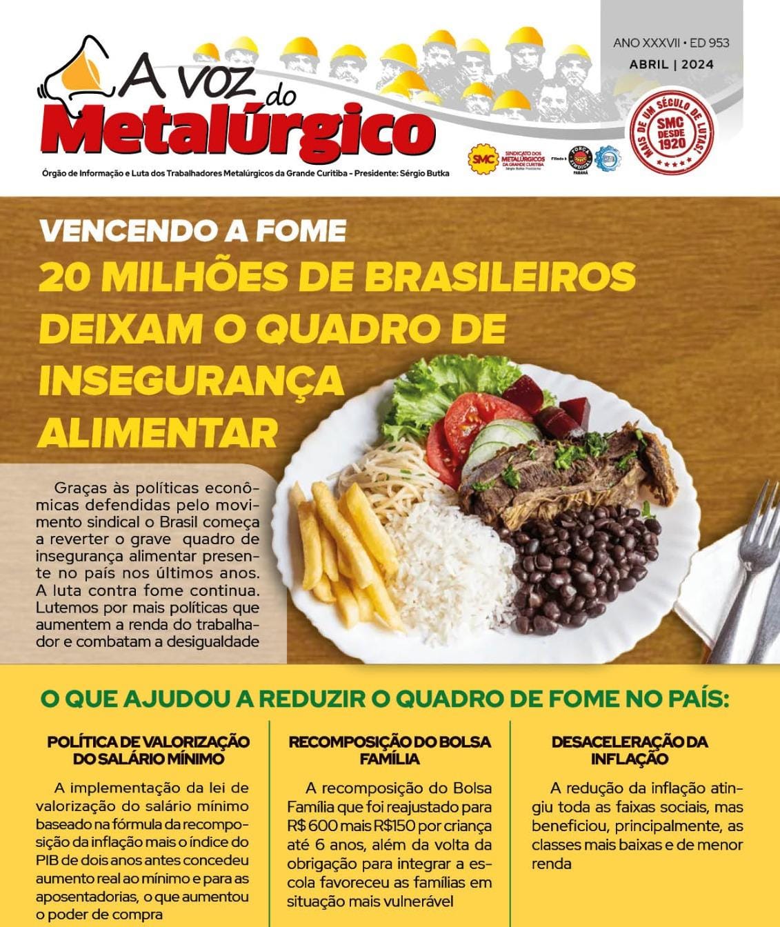 20 MILHÕES DA BRASILEIROS DEIXAM O QUADRO DE INSEGURANÇA ALIMENTAR