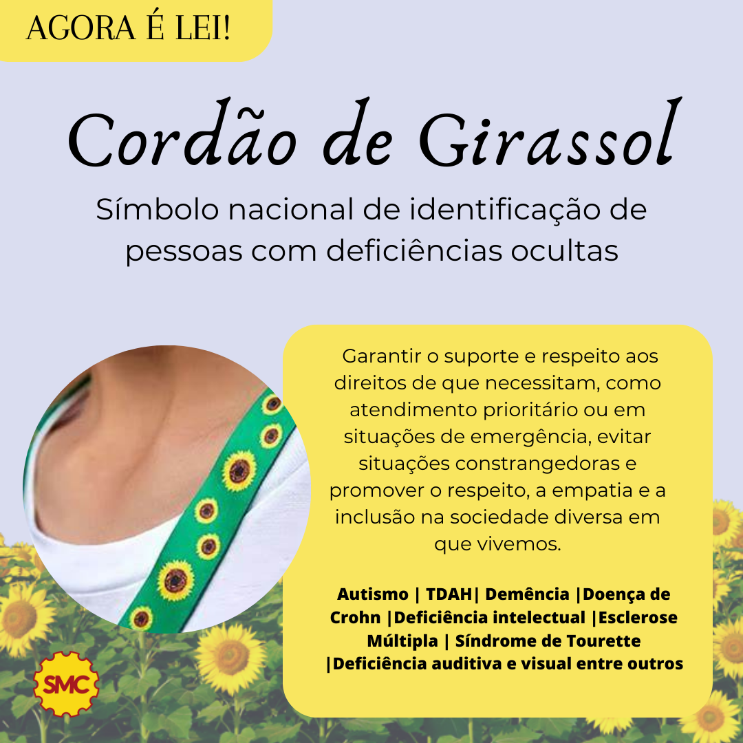 Agora é lei: Cordão de Girassol vira símbolo nacional de identificação de pessoas com deficiências ocultas