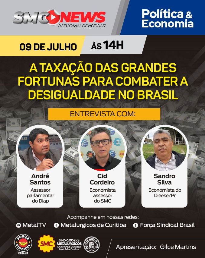 SMC NEWS - A TAXAÇÃO DAS GRANDES FORTUNAS PARA COMBATER A DESIGUALDADE NO BRASIL